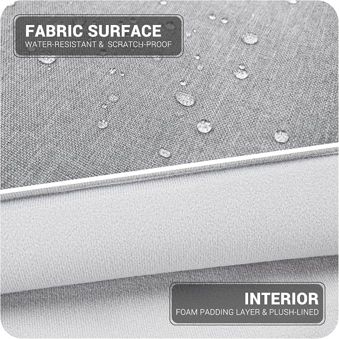14-15 Inch Laptop Sleeve Bag Carrying Case Protective Computer Cover with Handle Shoulder Strap Compatible with 15 inch MacBook Air M5 M4 M3 M2 Acer ASUS HP Surface Dell Chromebook, Gray