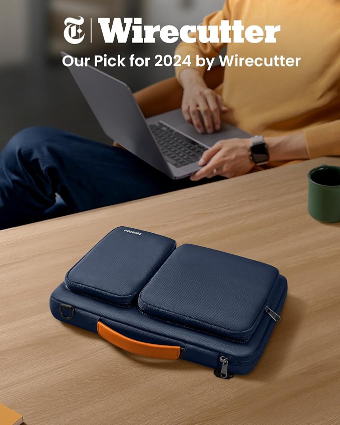 tomtoc 360 Protective Laptop Shoulder Bag for 15 Inch New 2026 MacBook Air M5/A3448, M4/A3241, M3/A3114, M2/A2941, 15 Inch Microsoft Surface Laptop 7/6, Water-Resistant Accessory Case