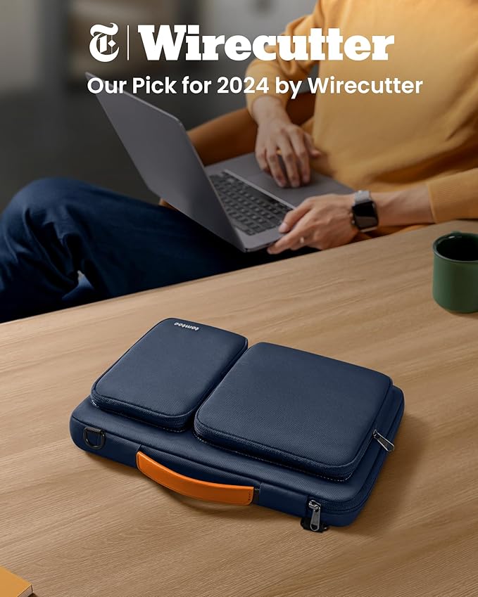 tomtoc 360 Protective Laptop Shoulder Bag for 13 Inch 2026 MacBook Air M5/A3449 M4/A3240, M3/A3113, 2024-2019, MacBook Neo A18 Pro, 13-in Surface Pro 11th AI/10, Water-Resistant Accessory Case