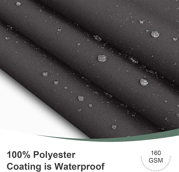 LOVE STORY 3.3' x19.7' Dark Grey Waterproof Balcony Privacy Screen Cover - Opaque Fence Covering Privacy, 100% Polyester Fabric, UV Protection Shield for Apartment Railing,Outdoor Patio, Deck, Porch
