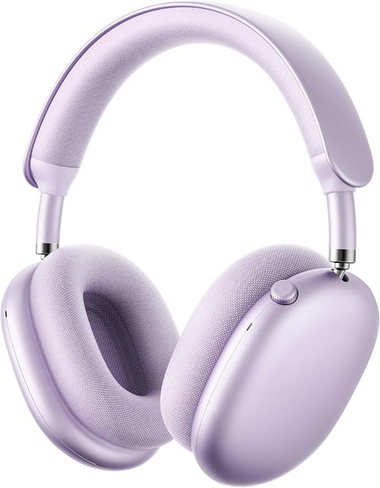 Picun F8 Pro Hybrid Active Noise Cancelling Headphones with Multiple Modes, Wireless Over-Ear Bluetooth Headphones, 140H Playtime, Customizable Sound, Head Tracking,Travel, Office (Purple)
