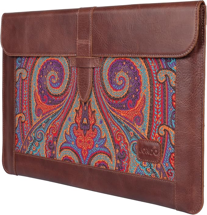 LONDO Leather Sleeve Compatible with MacBook Pro 16 & MacBook Pro 15 Inch (M5, M4, M3, M2, M1, Pro, Max), Premium Top Grain Leather Laptop Bag, 2020 to 2026 Models