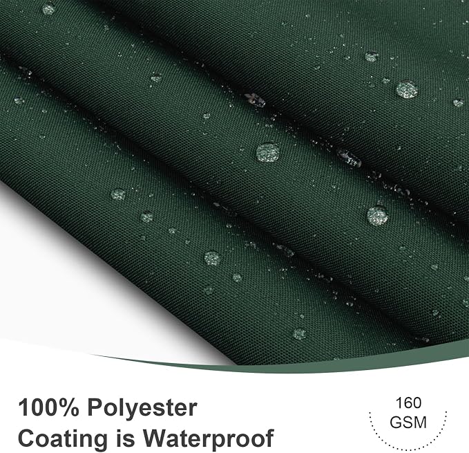 LOVE STORY 3 x10 Dark Green Waterproof Balcony Privacy Screen Cover - Opaque Fence Covering Privacy, 100% Polyester Fabric, UV Protection Shield for Apartment Railing,Outdoor Patio, Deck, Porch