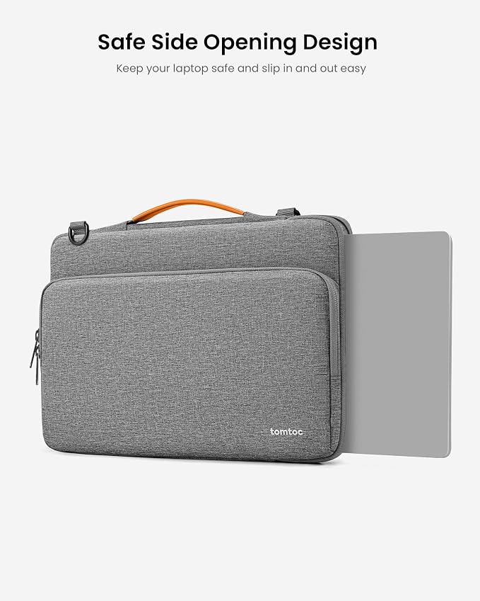 tomtoc 360 Protective Laptop Shoulder Bag for 14-inch MacBook Pro M5 Pro/Max A3426 A3427 2026 M4/M3/M2/M1 Pro/Max A3434, Water-Resistant Carrying Case for 13.5-14.4 Inch Microsoft Surface Laptop 7/6/5