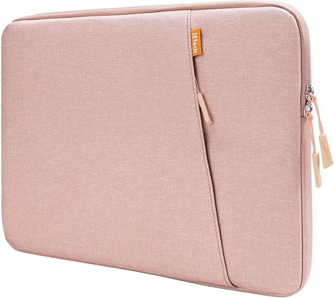 JETech Laptop Sleeve for 13-14Inch MacBook Neo (A18 Pro), MacBook Air/Pro (M1-M5) 2020-2026, 13-13.6 Inch Notebook, Waterproof Shock Resistant Bag Case with Accessory Pocket (Rose Gold)