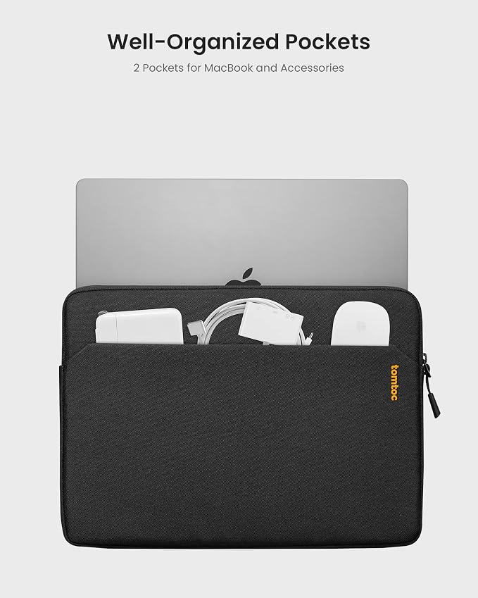 tomtoc Slim Laptop Sleeve for 14-inch MacBook Pro M5/M4/M3/M2/M1 Pro/Max 2026-2021, Water-Resistant Protective Case for 13.8 Inch Surface Laptop AI PC, Accessory Bag
