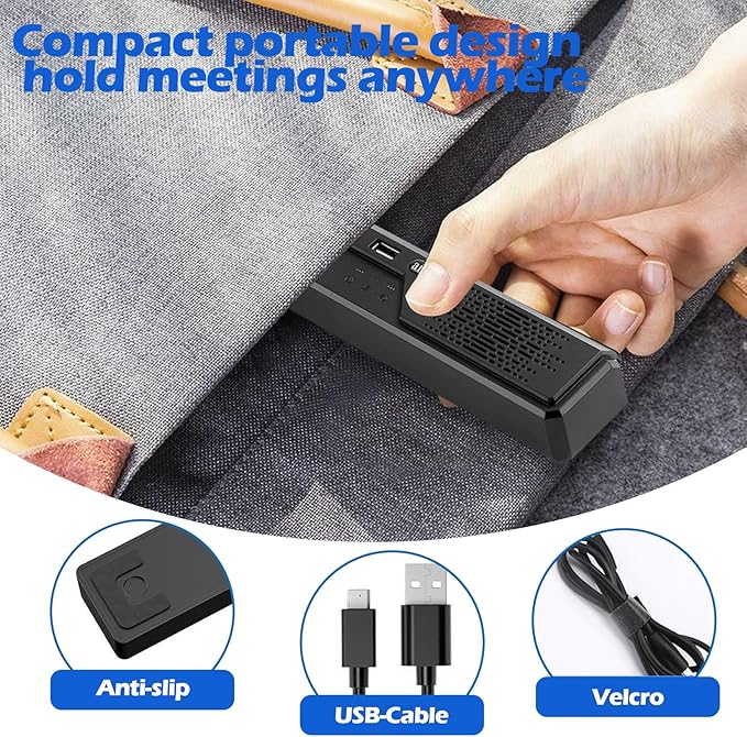 3 in 1 USB Computer Speakers with Microphone, Wired Desktop Sound Bar for PC Laptop, Stereo Bass & 360° Enhanced Audio, Conference Speaker for Home Office, Online Learning, Gaming & Video Calls