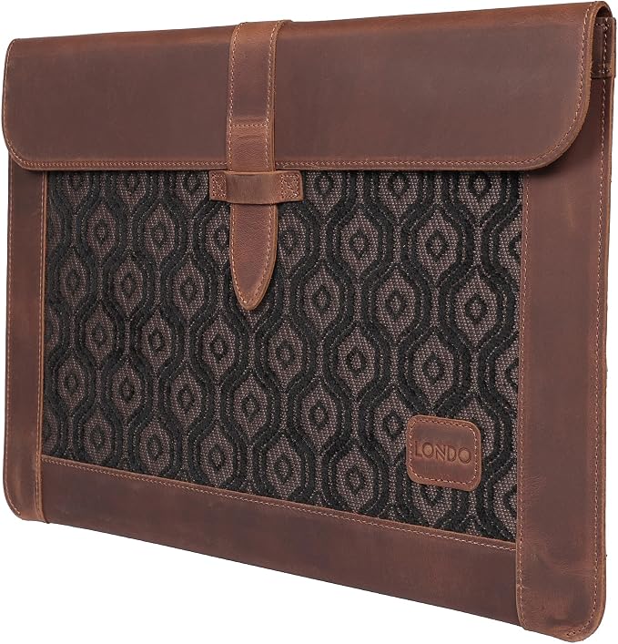 Londo Leather Sleeve Compatible with MacBook Pro 14 & Air 13-13.3 Inch (M5, M4, M3, M2, M1, Pro, Max) & iPad Pro 12.9, Premium Top Grain Leather Laptop Bag, 2020 to 2026 Models