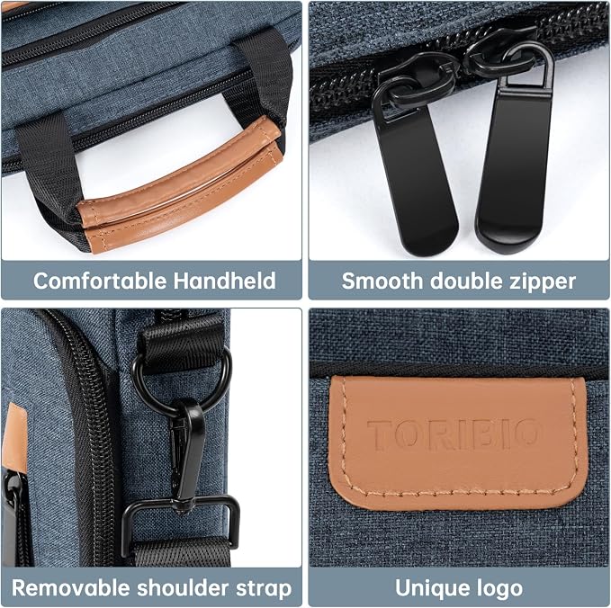 12.9 Inch Tablet Sleeve Bag, Padded Carrying Case for 13" iPad Air M4 M3 M2 2026-2024, iPad Pro M5 M4 M2 M1, Samsung Galaxy Tab S9 FE+/S9+/S8+/S7 FE/S7+ 12.4" 2022/2023, Surface Laptop Go 12.4"