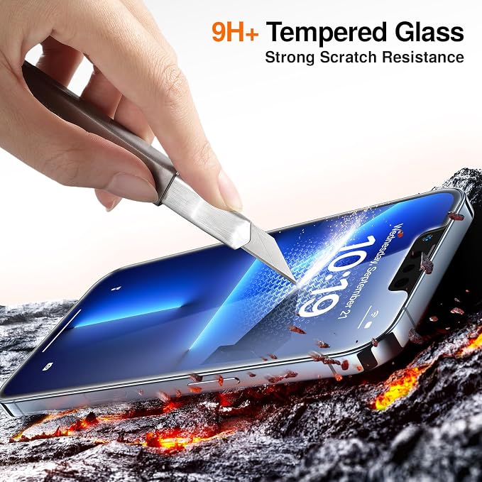 SMARTDEVIL 2 Pack Privacy Screen Protector for iPhone 13 Pro Max/iPhone 14 Plus, Anti-Spy Tempered Glass, 9H Hardness Military Grade Shatterproof, Easy to Install, Auto Bubble-Free and Dust-Free Box
