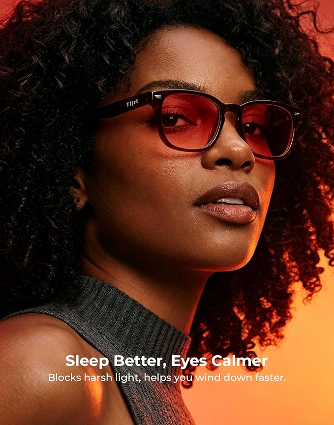 TIJN Premuim Blue Light Blocking Glasses for Women Men Square Frame Nerd Eyeglasses Anti Blue Ray Computer Screen Glasses