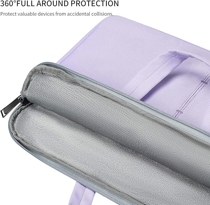 17 17.3 Inch Laptop Sleeve Case for HP 17 Laptop TouchScreen/HP Envy/Pavilion 17, ASUS Dell Acer Lenovo Laptop Case with Shoulder Carrying Bag, Purple