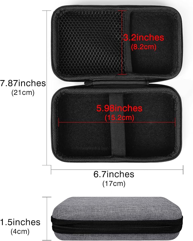Solar Power Bank Carrying Case - Portable Hard Travel Storage Box for Solar Chargers, Compatible with Rasbes 38800mAh, Durecopow 20000mAh (Silver)