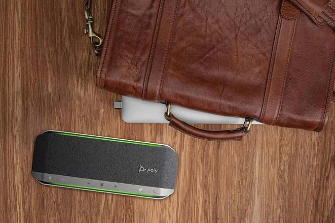 Poly - Sync 40+ Bluetooth Smart Speakerphone (Plantronics) - Flexible Work Spaces - Connect to PC/Mac via Included BT600 Dongle & Smartphones via Bluetooth - Works with Teams (Certified), Zoom & more