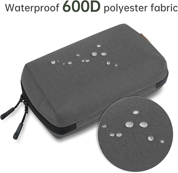 simtoper Electronic Organizer Travel Case Bag for Cables, Switch, SD card, Passport and More – Ultimate Protection & Portability Waterproof (Grey)