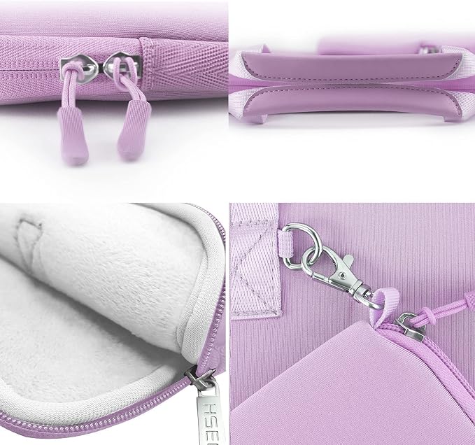 Hseok Laptop Sleeve 13.3-14 inch Case with Small Pouch, Neoprene Computer Bag Compatible with MacBook Neo/Pro 14 M5/M4/M3/M2/M1, Mac Air/Pro 13.3, XPS 14 and Most 13-14 inch Notebooks,L02P01