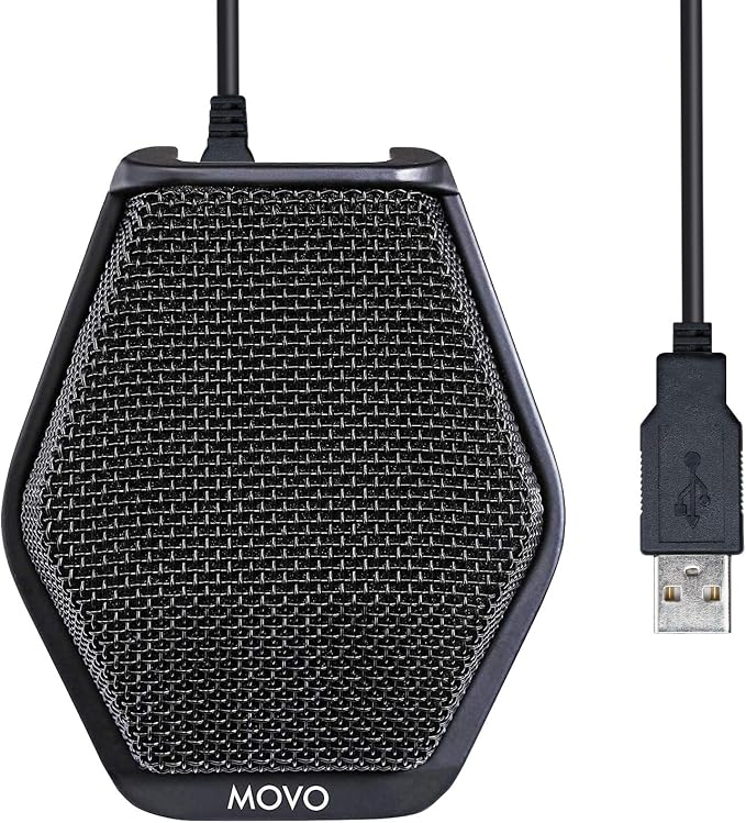 Movo MC1000 Conference USB Microphone for Computer Desktop and Laptop with 180° / 20' Long Pick up Range Compatible with Windows and Mac for Dictation, Recording, YouTube, Conference Call, Skype