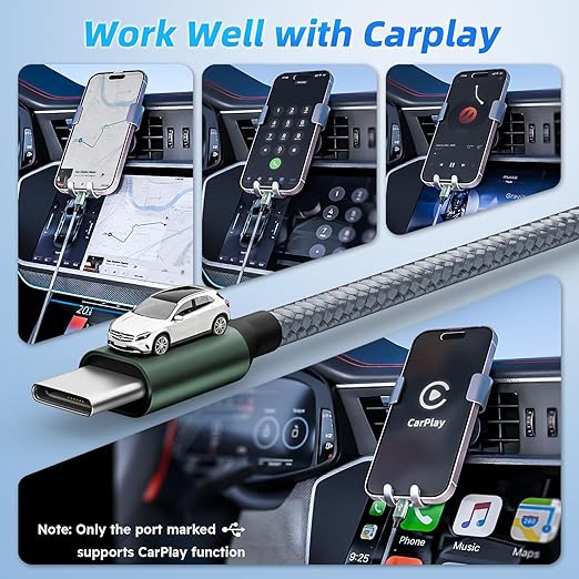 USB C to USB C Cable, Multi Charging Cable with 4 Type-C Connectors, 4 in 1 Charger Cord Type C, Multiple Charger Cord for iPhone 17/16/15, iPad,Galaxy S24/23, Switch, Power Bank, Tablets [5FT]