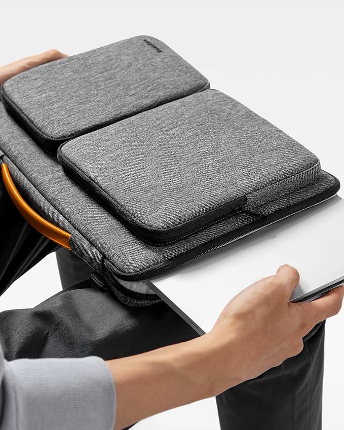 tomtoc 360 Protective Laptop Shoulder Bag for 16-inch MacBook Pro M5/M4/M3/M2/M1 Pro/Max 2026-2019, Water-resistant Sleeve for Dell XPS 15 Surface Book 3 The New Razer Blade 16