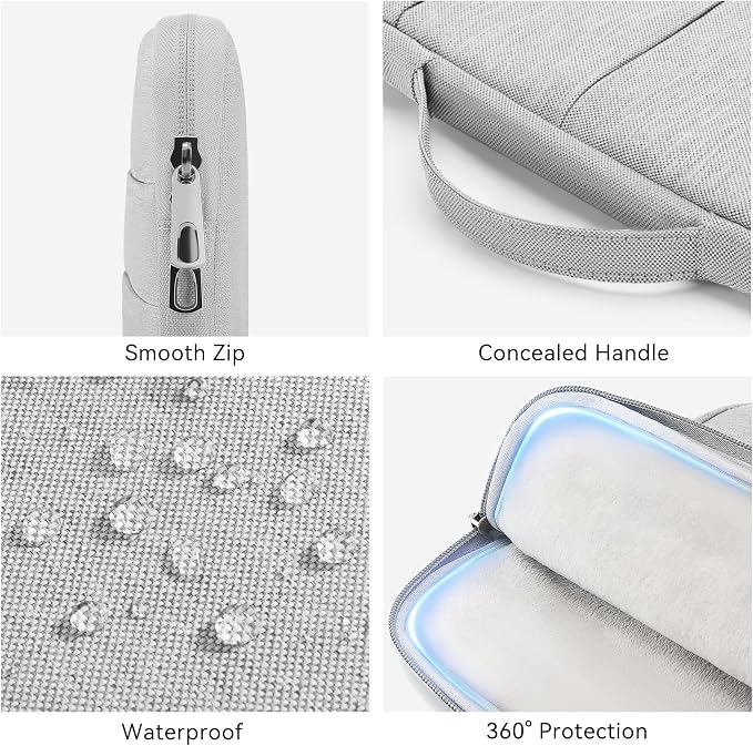 Omnpak 13-inch Laptop Sleeve Case for MacBook Neo A18 Pro/MacBook Air M5, Water-Resistant Protective Case with Side Handle and Pockets Carrying Case for 13-14" MacBook Air/Pro M5/M4/M3/M2/M1
