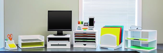 Victor Wood Monitor Riser, W1175 (Pure White)