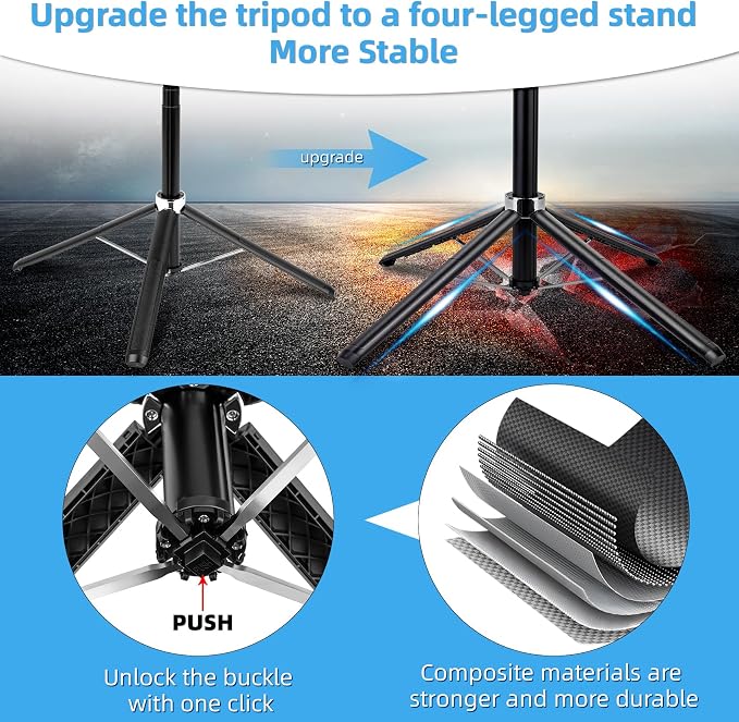 360° Auto Face Tracking Tripod, 70" Facial Recognition Tripod with Gesture Control, Selfie Stick with Multi-Color Temperature Fill Light, Live Broadcast/Video Conferencing/Vlog Artifact