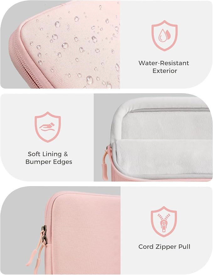 ProCase Laptop Sleeve for MacBook Neo 13 inch 2026 (Model A3404, A18 Pro), Protective Case with Soft Lining, Slim Travel Sleeve with Pocket for Accessories, Tailored for MacBook Neo 13” -Blush