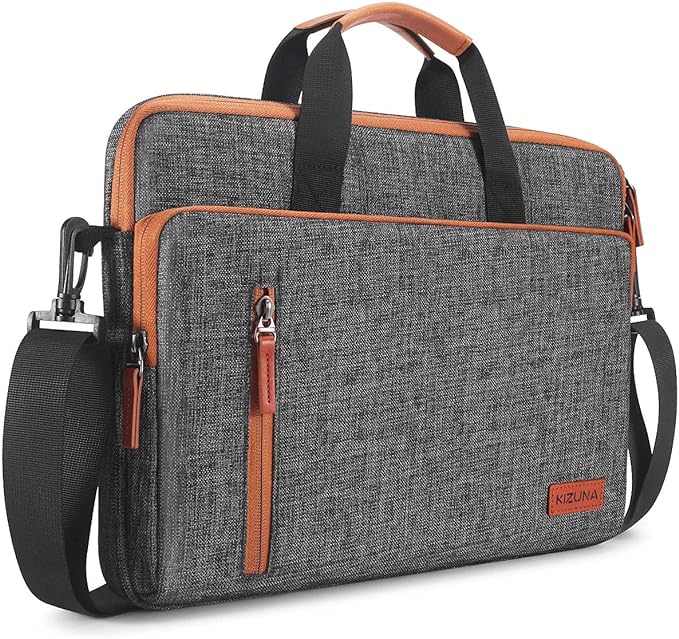 KIZUNA Laptop bag Case 12.5 Inch Shoulder briefcase Handbag For MacBook Air 13 M3 2024/MacBook Pro 14 M2 M1 Pro/13.3" HP Envy x360 13/14" ThinkPad X1 Carbon13.3 Yoga Slim 7i Carbon, Brown