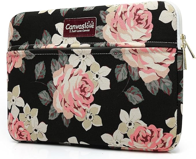 Laptop Sleeve Case Bag Cover with Pocket for MacBook Pro 16 and 16 inch HP Lenovo Dell ASUS Acer Notebook Computer (Pink Rose)