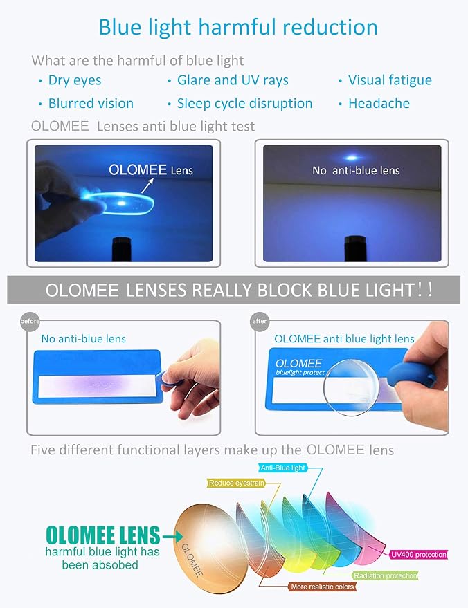 Blue Light Blocking Reading Glasses Men Large Wide Oversized Square Computer Readers Glasses for Big Head/Large Face
