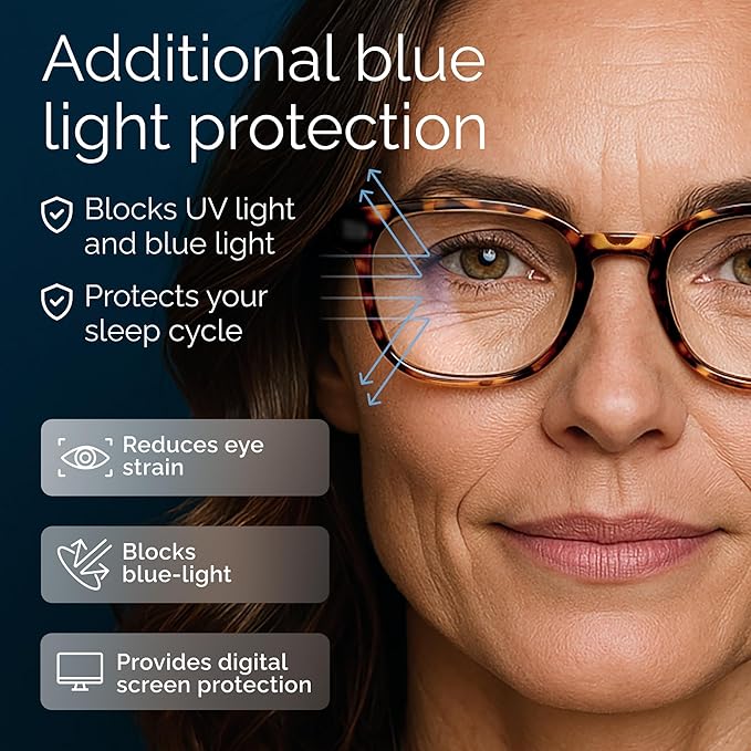 CCVOO Mix & Match Reading Glasses for Women - Lightweight, Comfortable Fit, Clear Vision - Blue Light Blocking