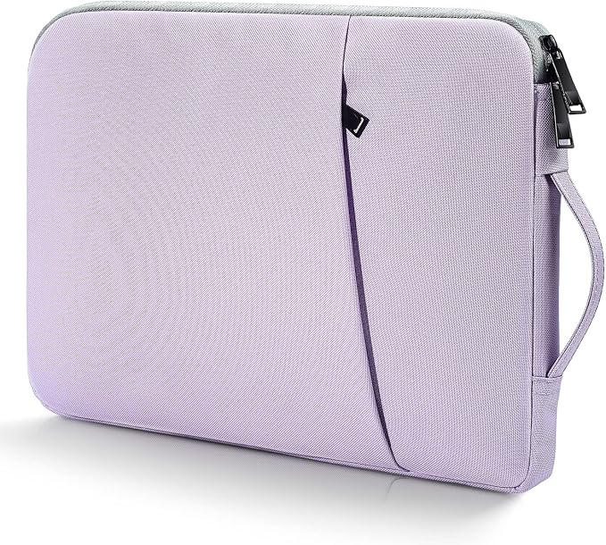 15.6 Inch Laptop Sleeve Case Water-Resistant Computer Bag with Handle for HP Lenovo Dell ASUS Acer Chromebook 15 / HP Envy X360 15.6 / Acer Aspire 15 / Dell Inspiron 15 / Lenovo IdeaPad 15.6 -Purple