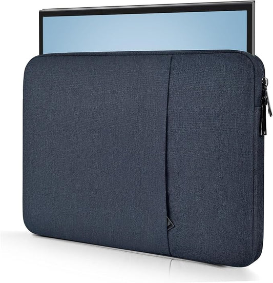 15.6 inch Portable Monitor Case, Protective Carrying Sleeve for Most 15.6-16.1 inch Portable Monitor with Accessory Pocket, Navy Blue