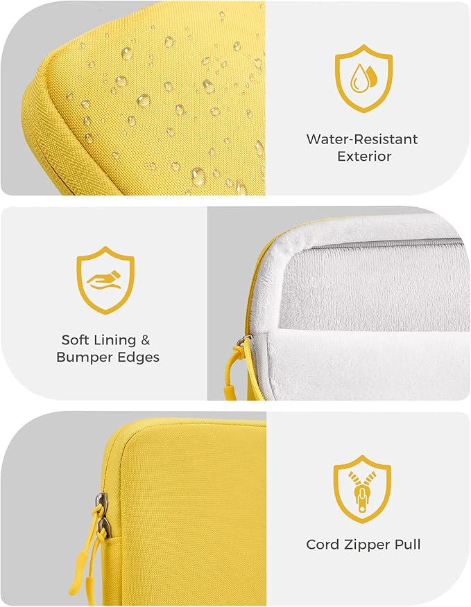 ProCase Laptop Sleeve for MacBook Neo 13 inch 2026 (Model A3404, A18 Pro), Protective Case with Soft Lining, Slim Travel Sleeve with Pocket for Accessories, Tailored for MacBook Neo 13” -Citrus