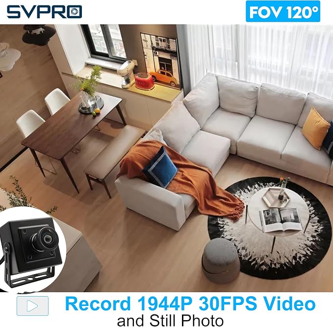 SVPRO 5MP 30FPS USB Camera Wide Angle Video Camera for Computer,IMX335 Sensor High Resolution Small USB Security Camera for 3D Printer,Laser Engraver,Machine Vision