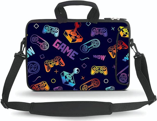 11 11.6 12 12.5 13 inches Case Laptop/Chromebook/Ultrabook/Notebook PC Messenger Bag Tablet Travel Case Neoprene Handle Sleeve with Shoulder Strap(GAME)