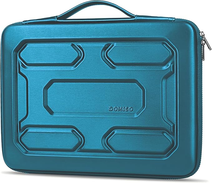DOMISO 15.6 inch Laptop Sleeve with Handle Shockproof Waterproof EVA Protective Case for 15.6" Yoga 720 IdeaPad 310 320 ThinkPad T570/Legion 5 Gen 6/HP Envy 15/15.6" Notebooks, Teal