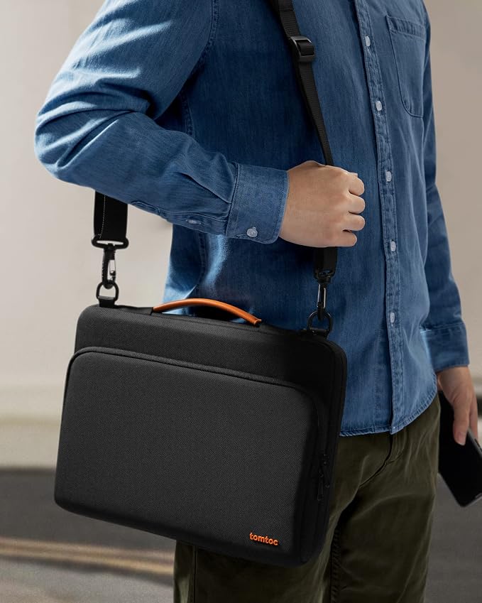 tomtoc 360 Protective Laptop Shoulder Bag for 13-inch MacBook Air M5/A3449(2026), M4/A3240, M3/A3113, M2/A2681, M1/A2337, Macbook Neo & Pro M2/M1, Water-Resistant Laptop Accessory Carrying Case Sleeve