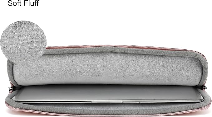 Embossing Floral Pattern PU Leather Laptop Sleeve Case with Pocket MacBook Air 13 inch,iPad Pro 13 inch and 12.5 inch-13.6 inch Notebook Computer Laptop (Pink Brown)