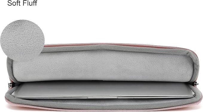 Embossing Floral Pattern PU Leather Laptop Sleeve Case with Pocket for MacBook Pro 16 inch and 16 inch-16.2 inch HP, Lenovo, Dell, ASUS, Acer Notebook Computer (Pink Brown)