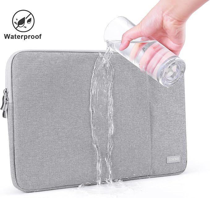 Portable Monitor Case 15.6 Inch,Losong Protective Carrying Sleeve for Most 15.6 in Monitors,Water Resistant Portable Computer Laptop Display Bag with Accessory Pocket,Size-15.3"x9.8" Gray