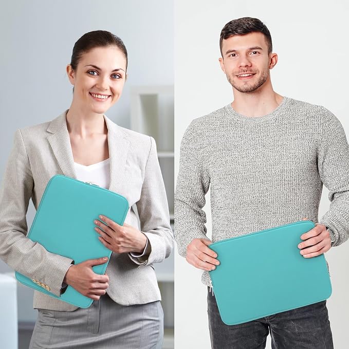 RAINYEAR 15 Inch Laptop Sleeve 15" Protective Soft Case Cover Bag with Accessories Pouch, Compatible with 15.4" MacBook Pro/Air A3448 A3241 A2941 A3114 A1938 A1707 A1990 (Blue)