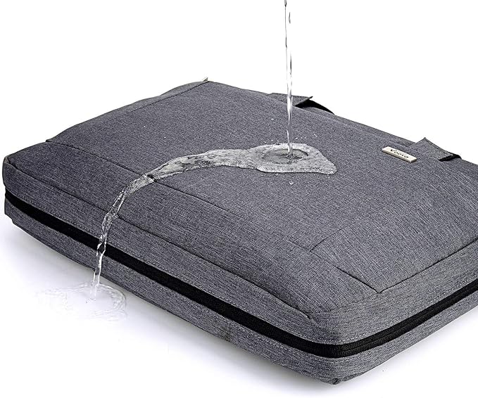 Voova Laptop Bag Case 15 15.6 16 Inch, Computer Sleeve Messenger Bag with Shoulder Strap Expandable Waterproof Business Briefcase for Men Women to Work Travel School, Fit 14-16 Inch Laptop, Grey