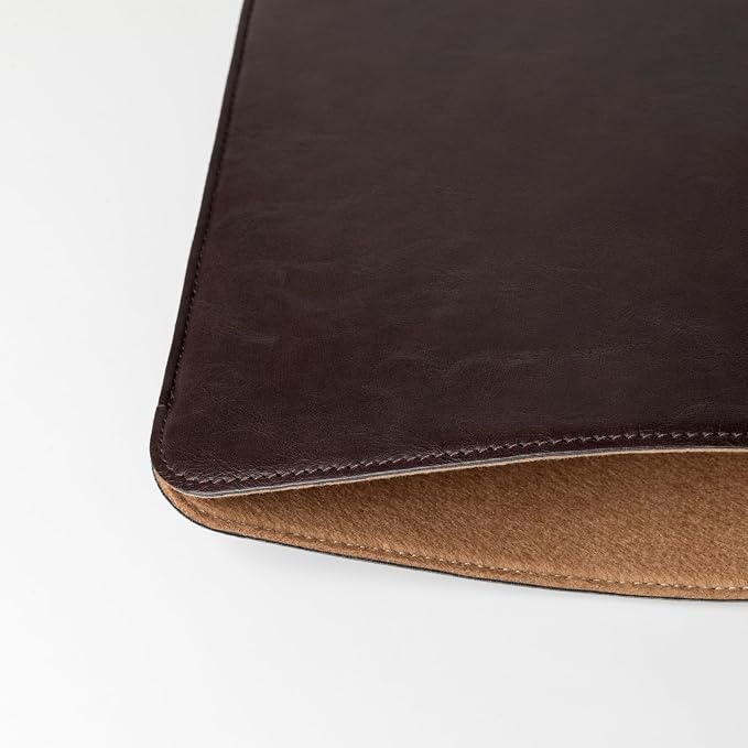Comfyable Laptop Sleeve 14 Inch Precisely Compatible with MacBook Pro M5 M4 M3 M2 Pro/Max 2026-2021, Faux Leather Cover Case, 14 in, Dark Brown