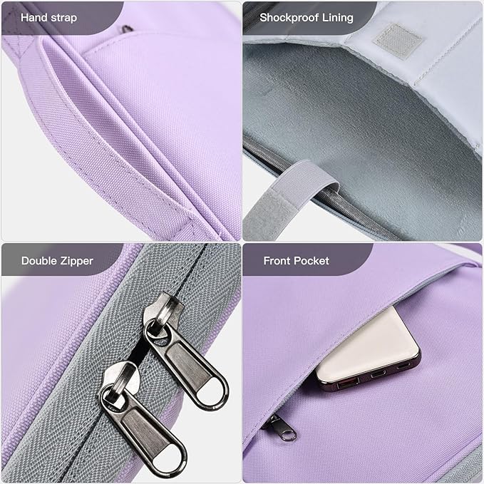 13 inch iPad Carrying Bag for 2026 2025 13 Inch iPad Pro M5/M4, iPad Air M4 M3 M2, Protective Sleeve Case, Fit with Apple Pencil or Smart Keyboard, Purple