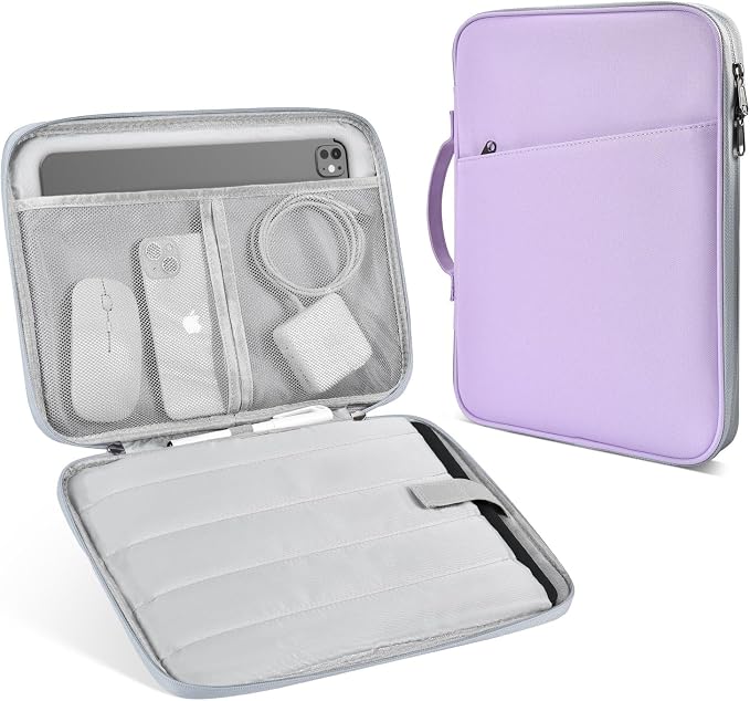 13 inch iPad Carrying Bag for 2026 2025 13 Inch iPad Pro M5/M4, iPad Air M4 M3 M2, Protective Sleeve Case, Fit with Apple Pencil or Smart Keyboard, Purple