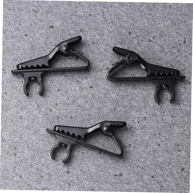 20pcs Mini Lapel Tie Clip Microphone Iron Clip for Mic Easy to Use for Voice Recording Video Conferencing Meetings
