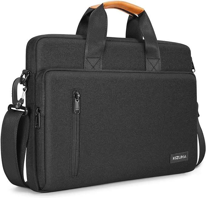 KIZUNA Laptop Bag Case 15.6 Inch Computer Shoulder Sleeve Briefcase for 16" MacBook Pro M1 M2 M3/16 Lenovo IdeaPad Flex 5i/Thinkbook 16+ /15" IdeaPad Gaming 3i/Slim 3i /Dell XPS 15,Black