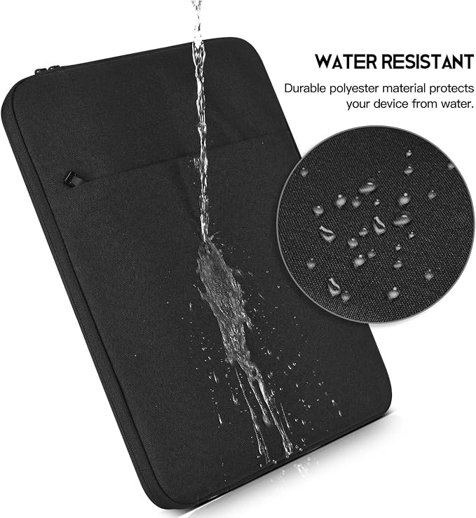 CaseBuy MacBook Air 15 inch Sleeve Water-Resistant Protective Case for 2026-2023 MacBook Air 15 M2 M3 M4 M5 Chip A3448 A2941 A3114 A3241 Laptop Carrying Case Cover Slim Travel Accessories Bag -Black