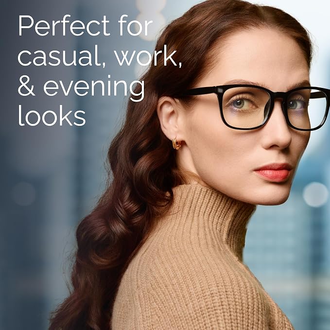 CCVOO Women's Clear Vision Blue Light Blocking Reading Glasses Black Gradient, Warm Amber, Blue to Pink Gradient, Vibrant Purple, Bright Pink Gradient, +2.5